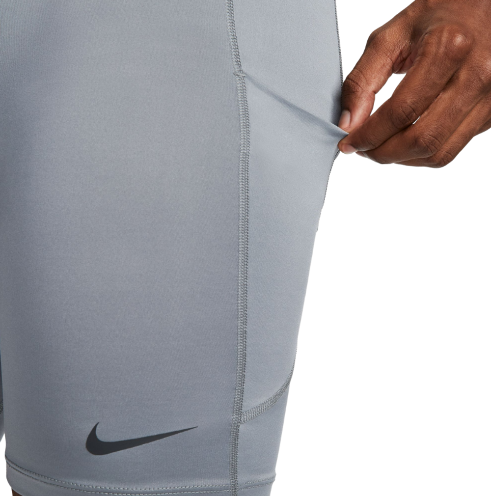 Термобелье Nike Pro Dri-Fit Fitness Long Shorts - smoke grey/black