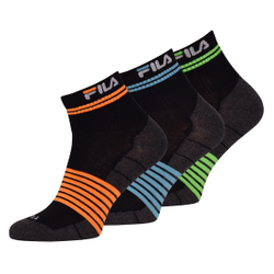 Теннисные носки Fila Unisex Quarter Socks 3P - shock black