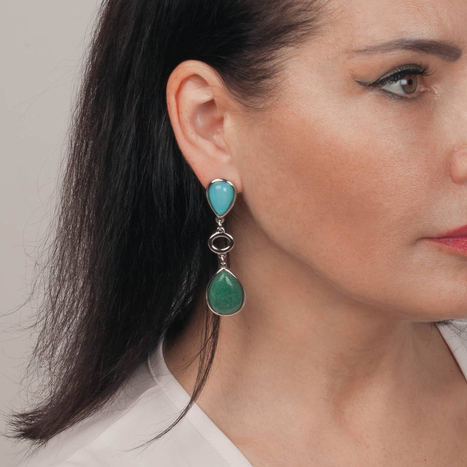 Серьги Possebon Azul, Q.Verde A0585.20.17 S