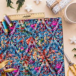 Ткань атлас «опиумное безумие» поль гоген