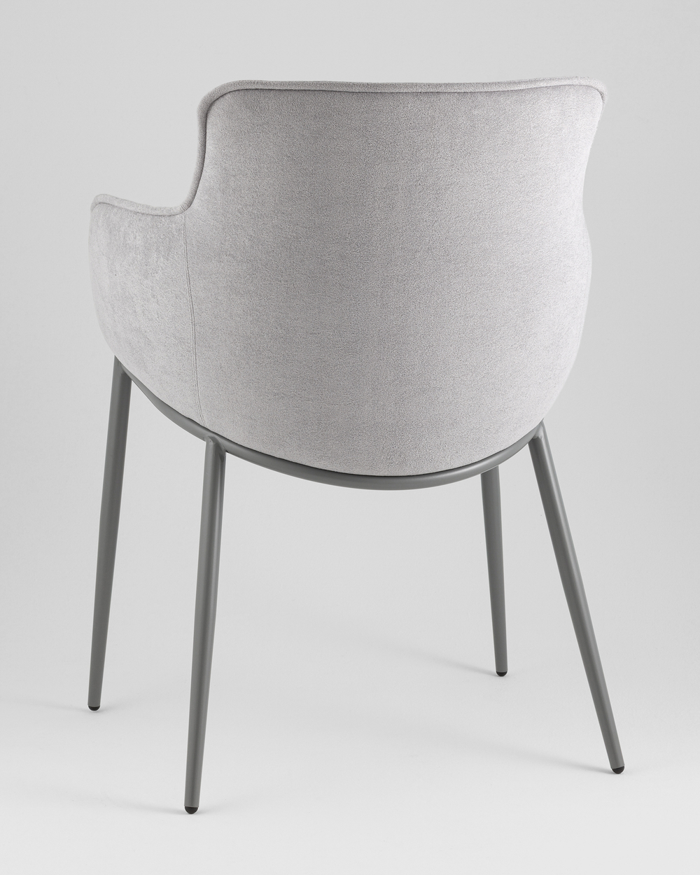 Стул Твигги шенилл серый каркас серый