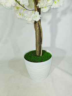 Сакура 170см белая в кашпо