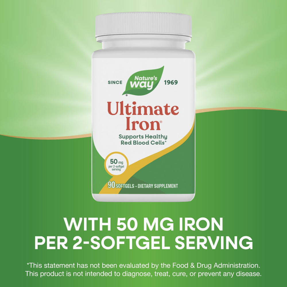Nature's Way, Ultimate Iron®, 90 мягких таблеток