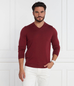 Wełniany свитер Baram-L BOSS BLACK - бордовый(50476363)