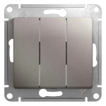 GLOSSA 3-клавишный ВЫКЛЮЧАТЕЛЬ, сх.1+1+1, 10АХ, механизм, ПЛАТИНА