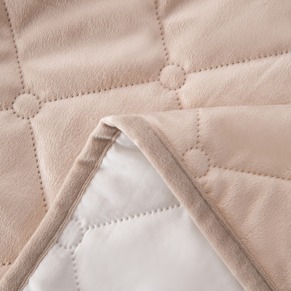 Велюровое покрывало ромб OVF037, размер 240*260, наволочки 50-70 2 шт