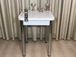 Кухонный раскладной стол Glossy White