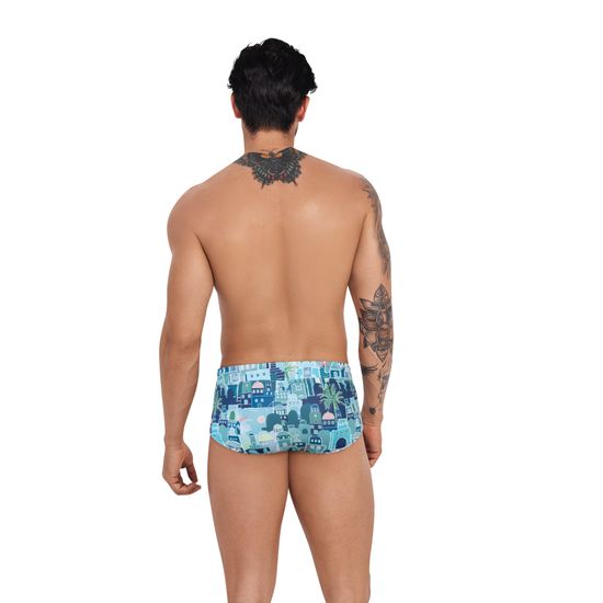 Мужские плавки синие с принтом Clever Moda CASSIEL SWIMSUIT BRIEF 125207