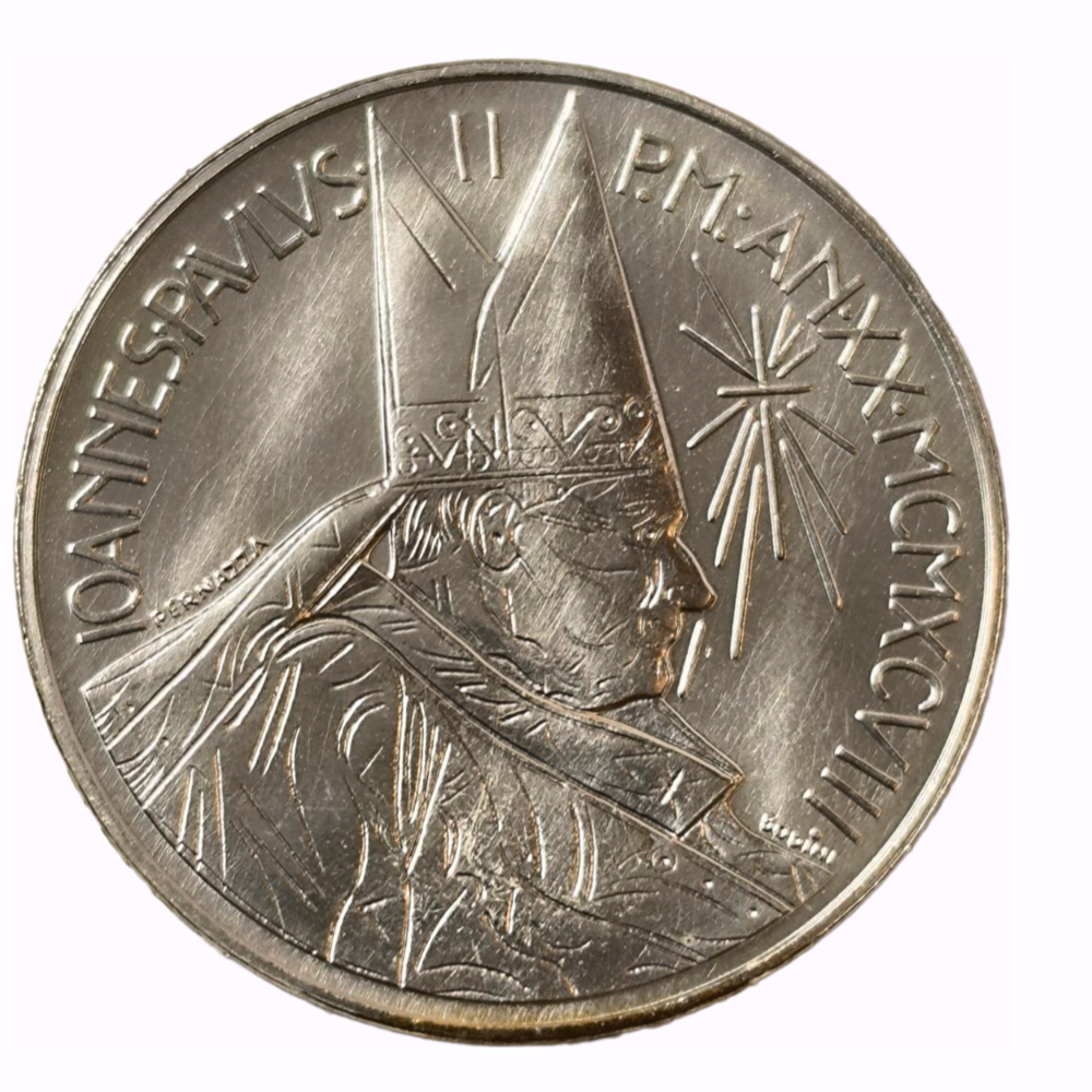 Монета 500 лир Ватикан 1998 "20-й год правления Иоанна Павла II"