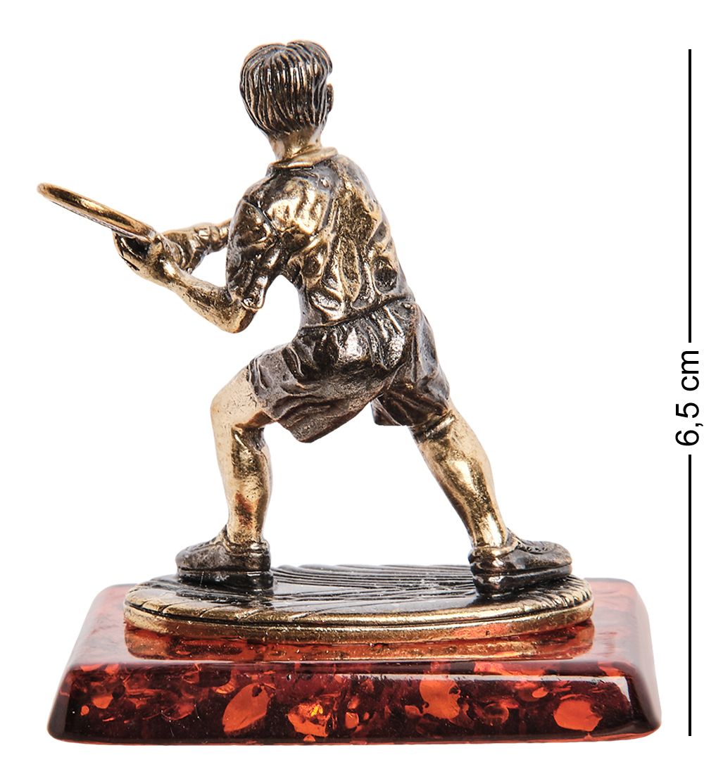 AM-2063 Фигурка «Теннисист» (латунь, янтарь)