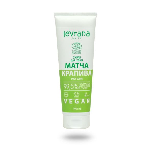 Скраб для тела, Матча и крапива, 250 мл ECOCERT COSMOS NATURAL  (Levrana)