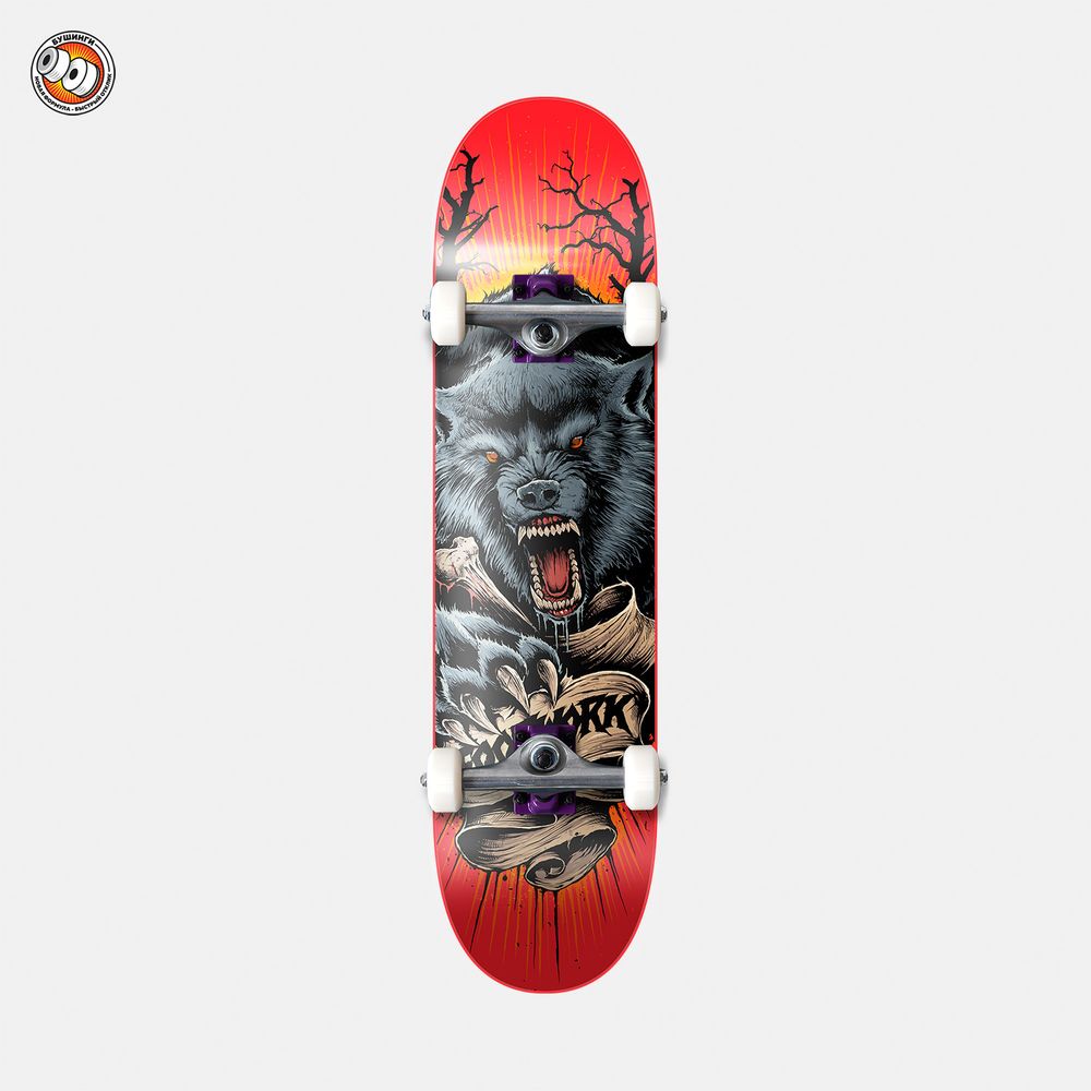 Скейтборд Футворк Wolf Attack 8” (Purple/Raw)