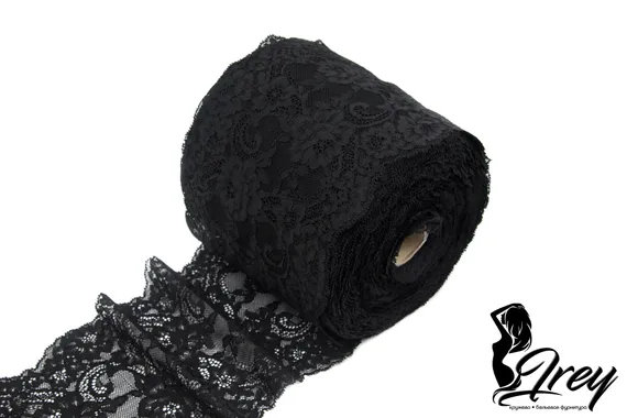 03-192 ОПТ Кружево эластичное 16 см, черный
