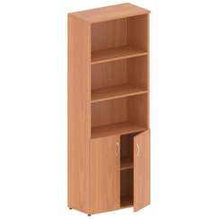 Шкаф для документов Континент ЛФ218 полузакрытый вишня оксфорд, 800x406x2000 мм