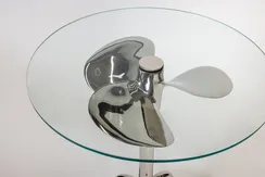 Кофейный столик Пропеллер, Ø44х65 см, серебро