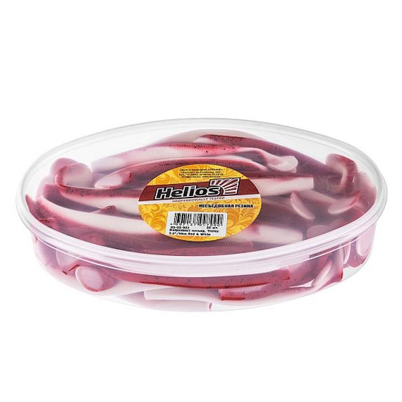Виброхвост несъедоб. Trofey 5.5&#39;/14см Red &amp; White 50шт. (HS-25-003-N) Helios