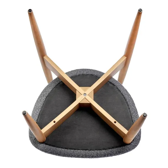 Стул Mod, тёмно-серое букле, ножки цвета орех