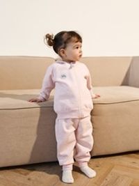 Костюм с толстовкой "Розовый меланж" утепленный 0+