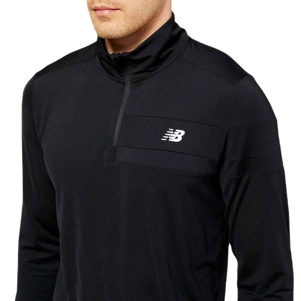 Мужская теннисная кофта New Balance Accelerate Half Zip - black