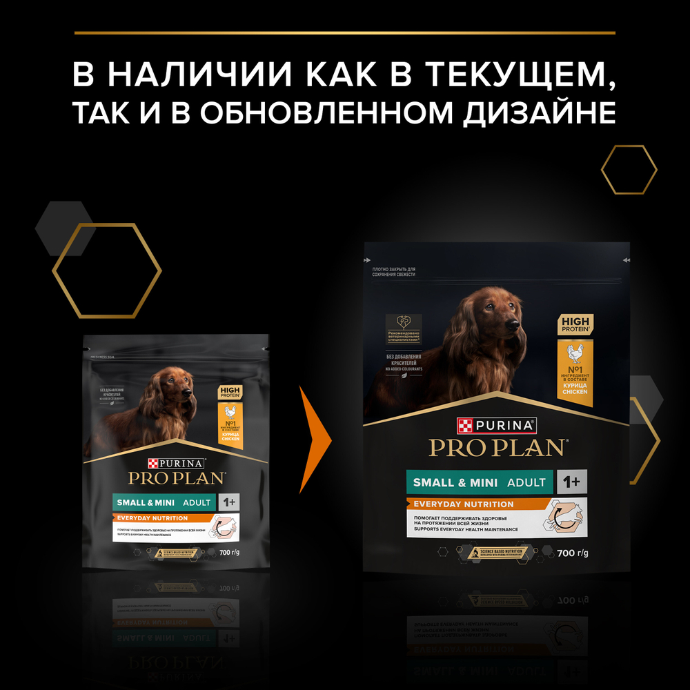 Сухой корм PRO PLAN EVERYDAY NUTRITION для взрослых собак мелких и карликовых пород курица 700 г