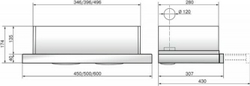 ВСТРАИВАЕМАЯ ВЫТЯЖКА ЭЛИКОР Интегра GLASS 60 нерж/стекло белое