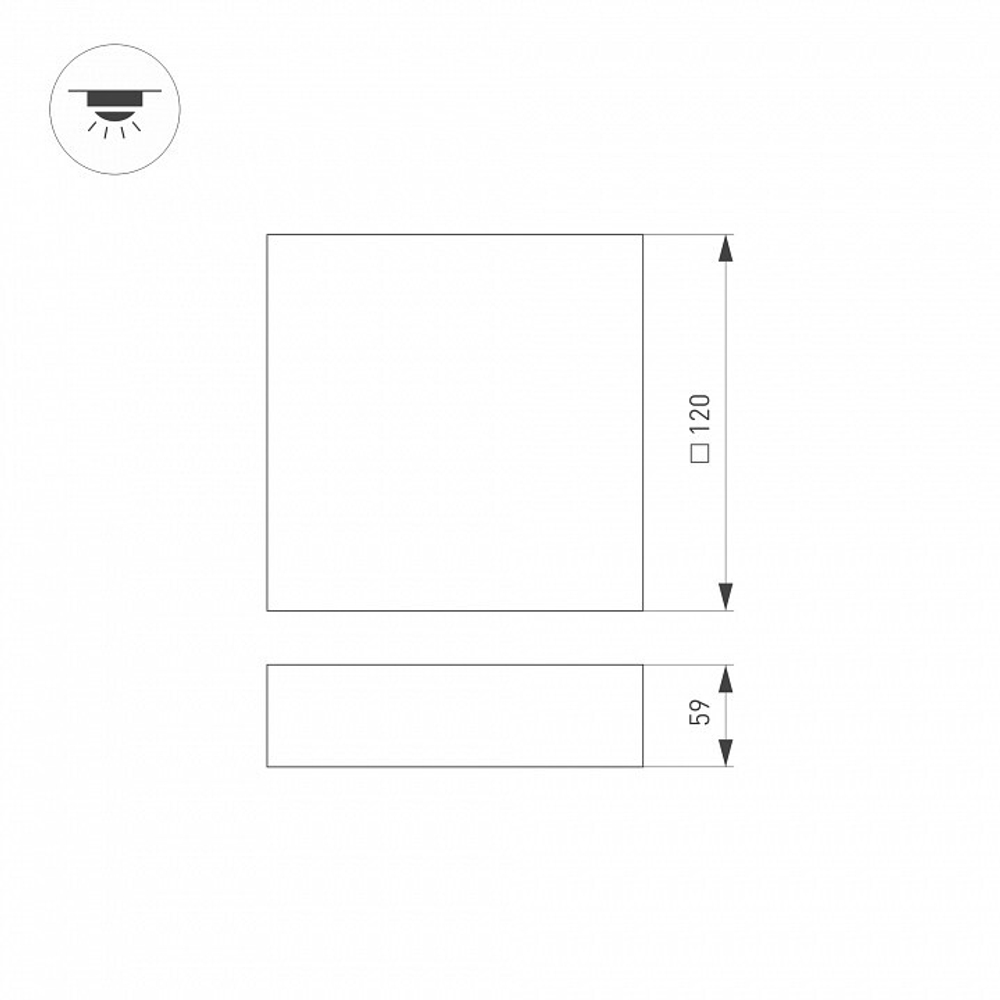 Накладной светильник Arlight QUADRO 034775