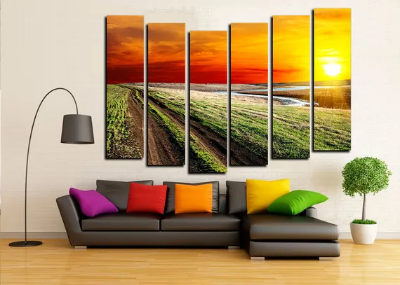 Модульная картина "Иллюзия неба"