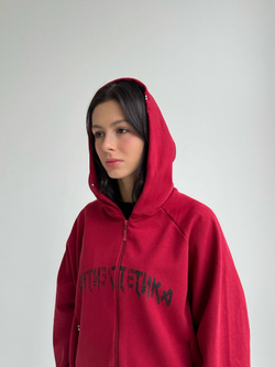 Зип-худи "Антиэстетика" red