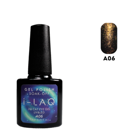 Гель-Лак I-laq "Кошачий глаз" Цвет А06  7,3 мл.