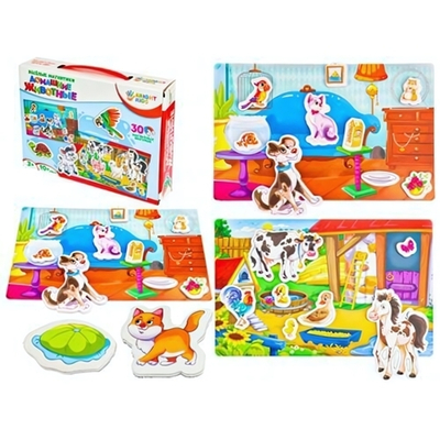 Bright Kids. Весёлые магнитики. Домашние животные (ИН-7612)