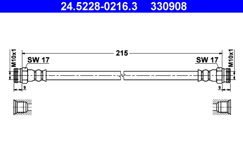 ATE - 24522802163-ATE - Brake Hose