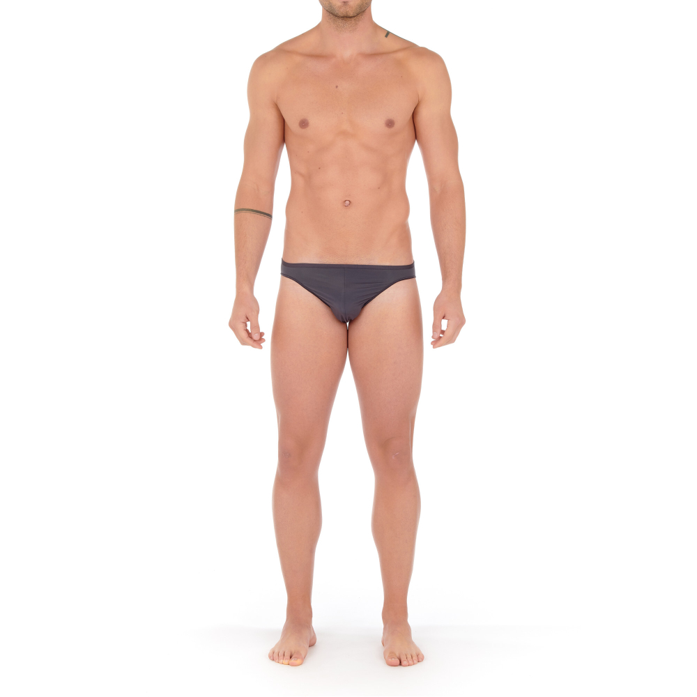 Мужские трусы слипы темно-серые HOM PLUMES Micro Briefs 404756_40Z098