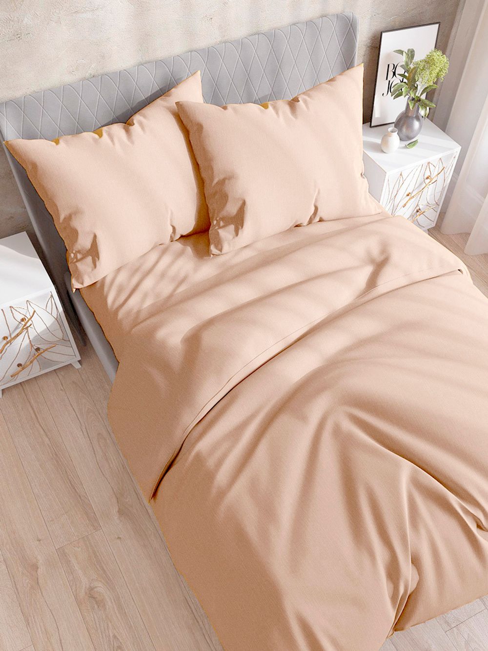 Простынь на резинке Milky Garden "Жаренный миндаль" 120х200 см