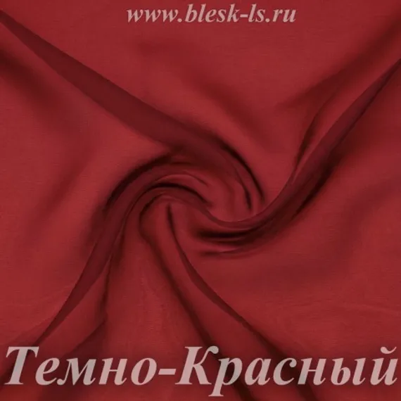 Шифон 36гр/м2 - Темно-Красный, опт от 10 м