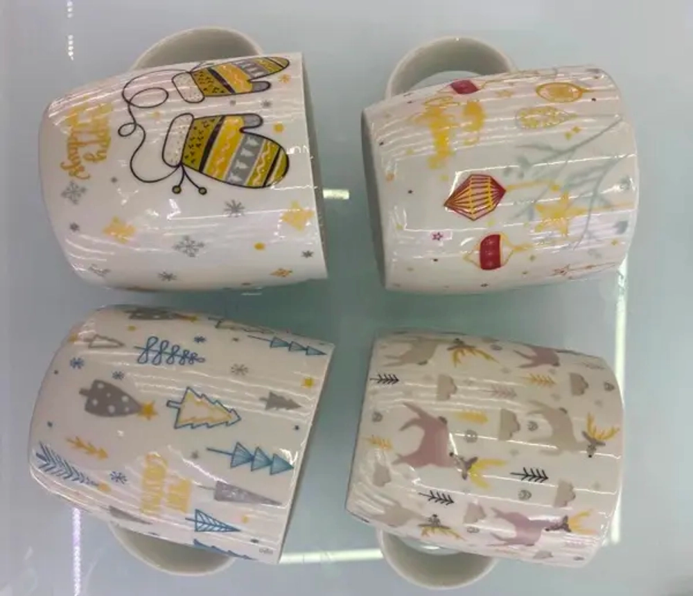 Кружка керамическая 330мл «Морозная фантазия», микс рисунков