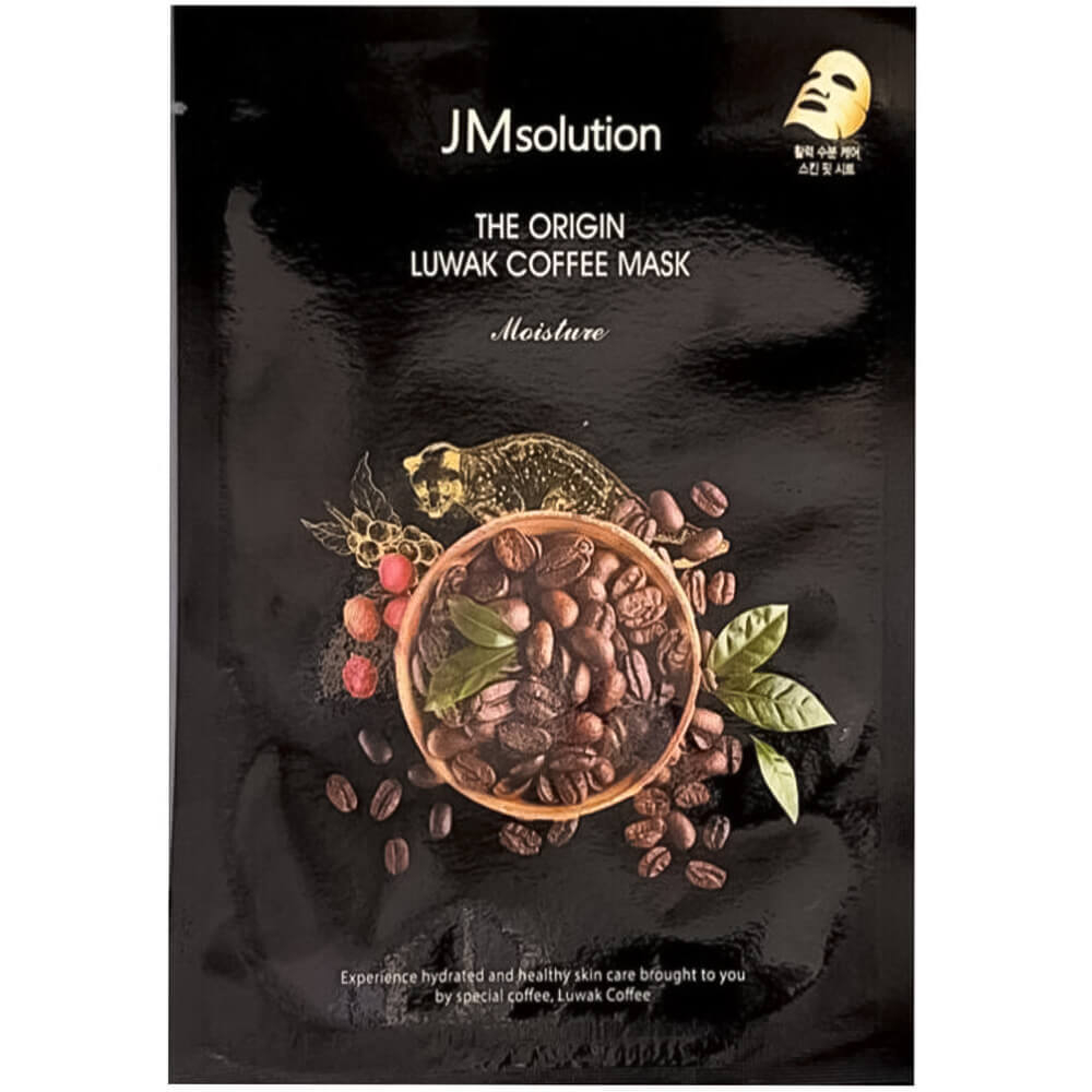 Маска тканевая с кофеином и копи-лувак JMsolution The Origin Luwak Coffee Mask, 28 мл