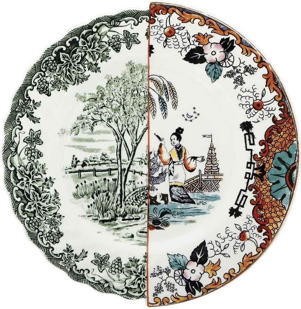 Тарелка обеденная Seletti Ipazia, костяной фарфор, 27,5 см, разноцветная