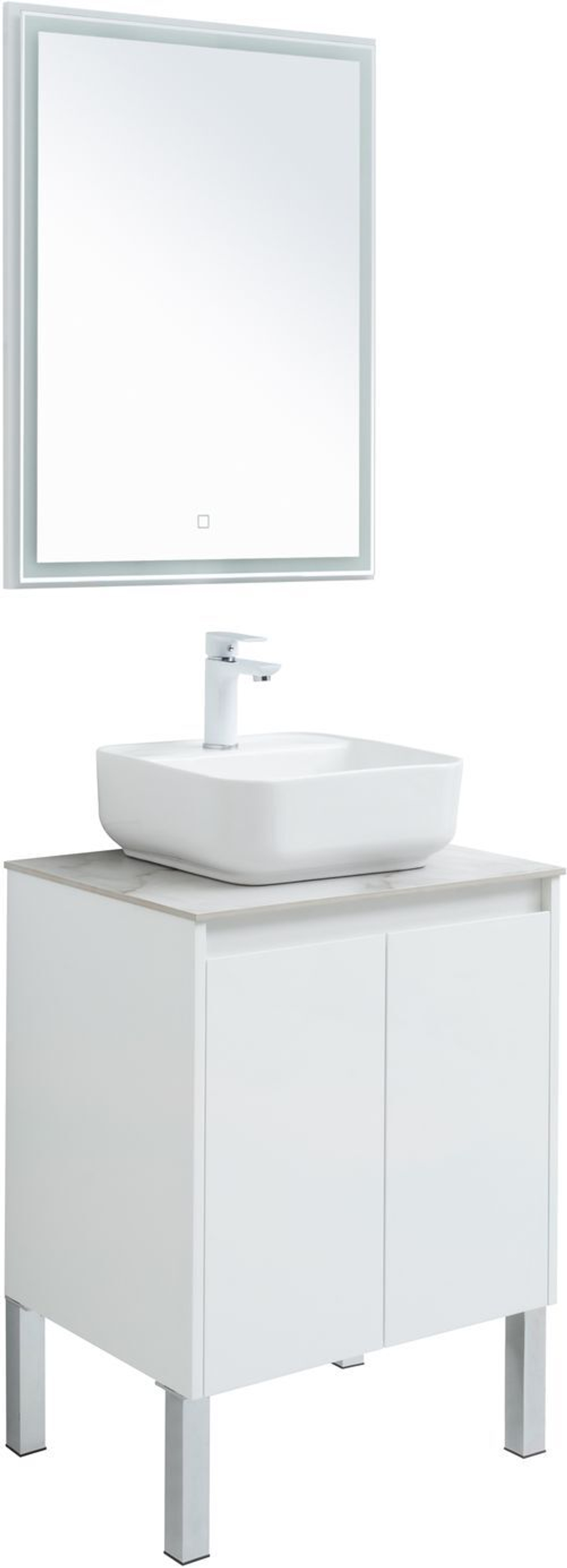 Мебель для ванной Aquanet Nova Lite 60 белый глянец (2 дверцы)