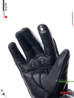 Мотоперчатки Alfa (перфорированная кожа) L,черный STARKS