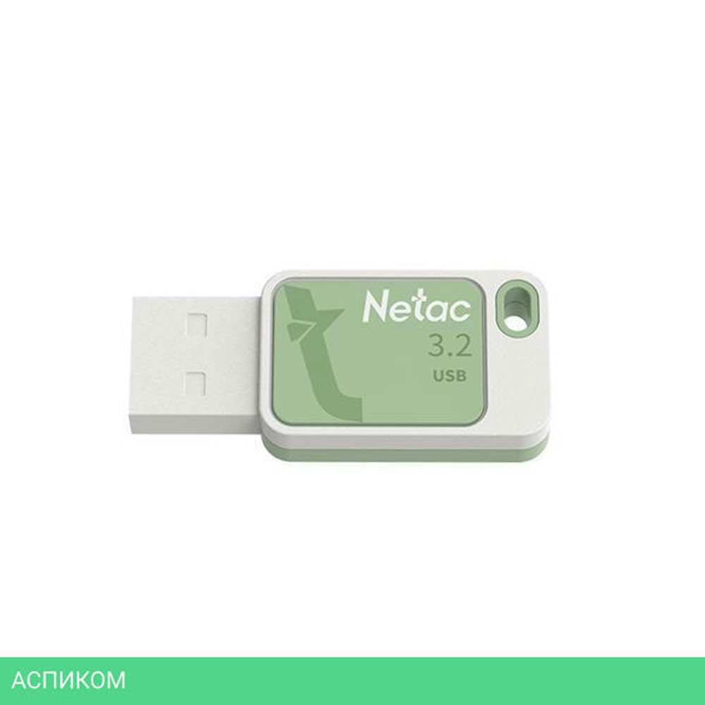 USB Flash-накопитель Netac UA31 128GB белый/зеленый (NT03UA31N-128G-32GN)