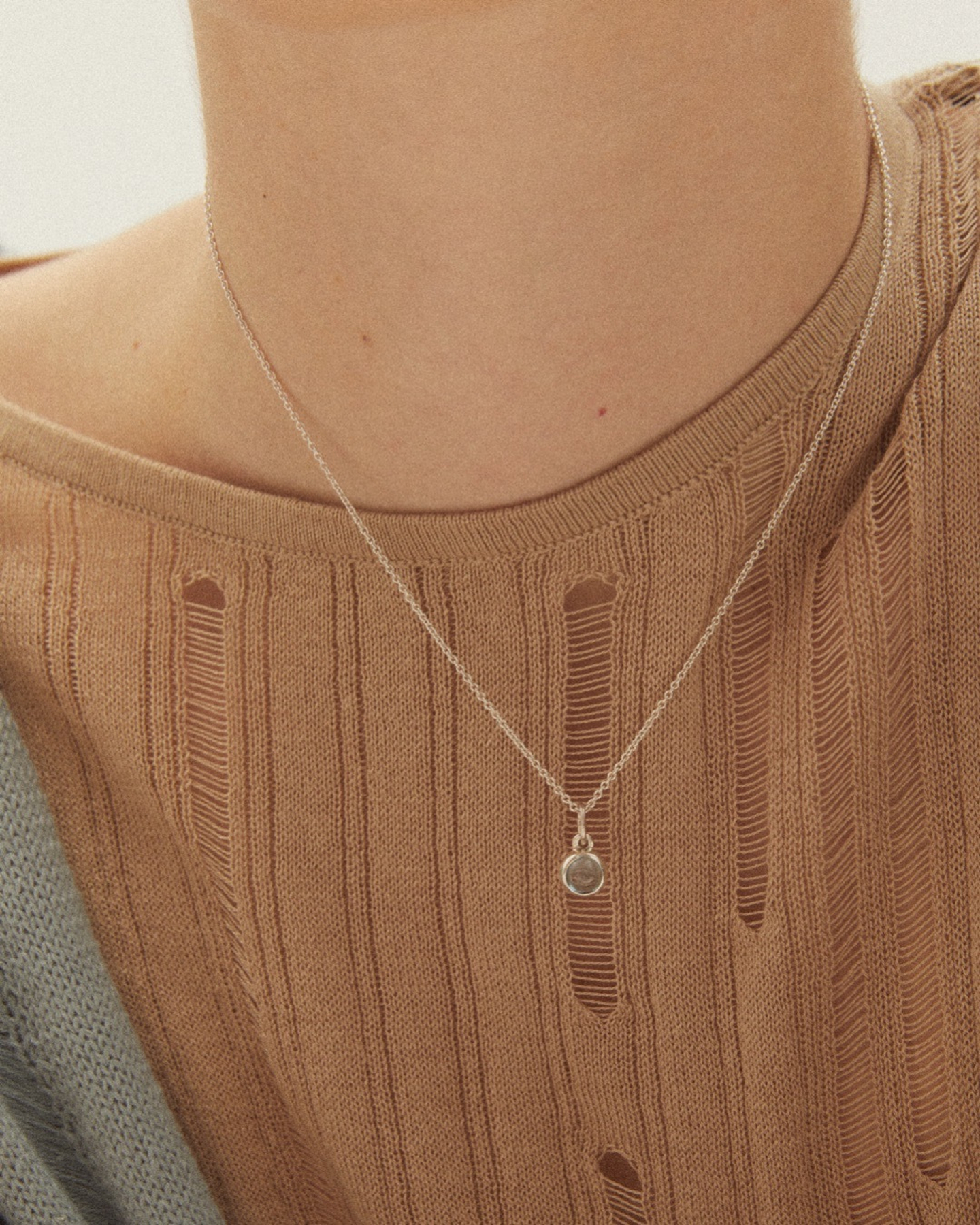 Подвеска Alpha с голубым топазом