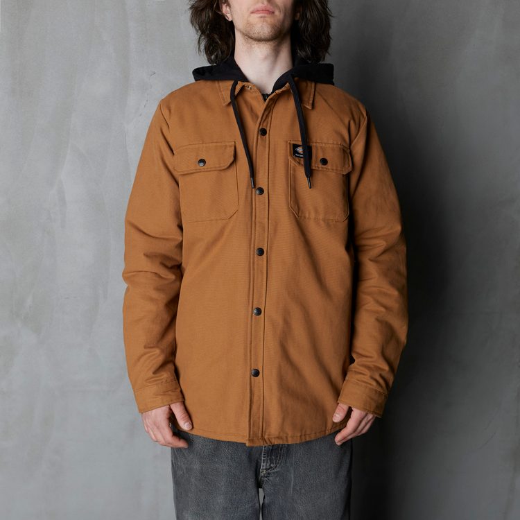 Куртка мужская Dickies Skateboarding Duck Shirt Jacket артикул:TJSK5-brown - купить в магазине Дайс