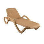 Шезлонг CAPRI плетеный бежевый 1940х310мм
