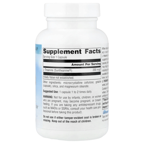 Source Naturals, L-теанин, 200 мг, 120 капсул