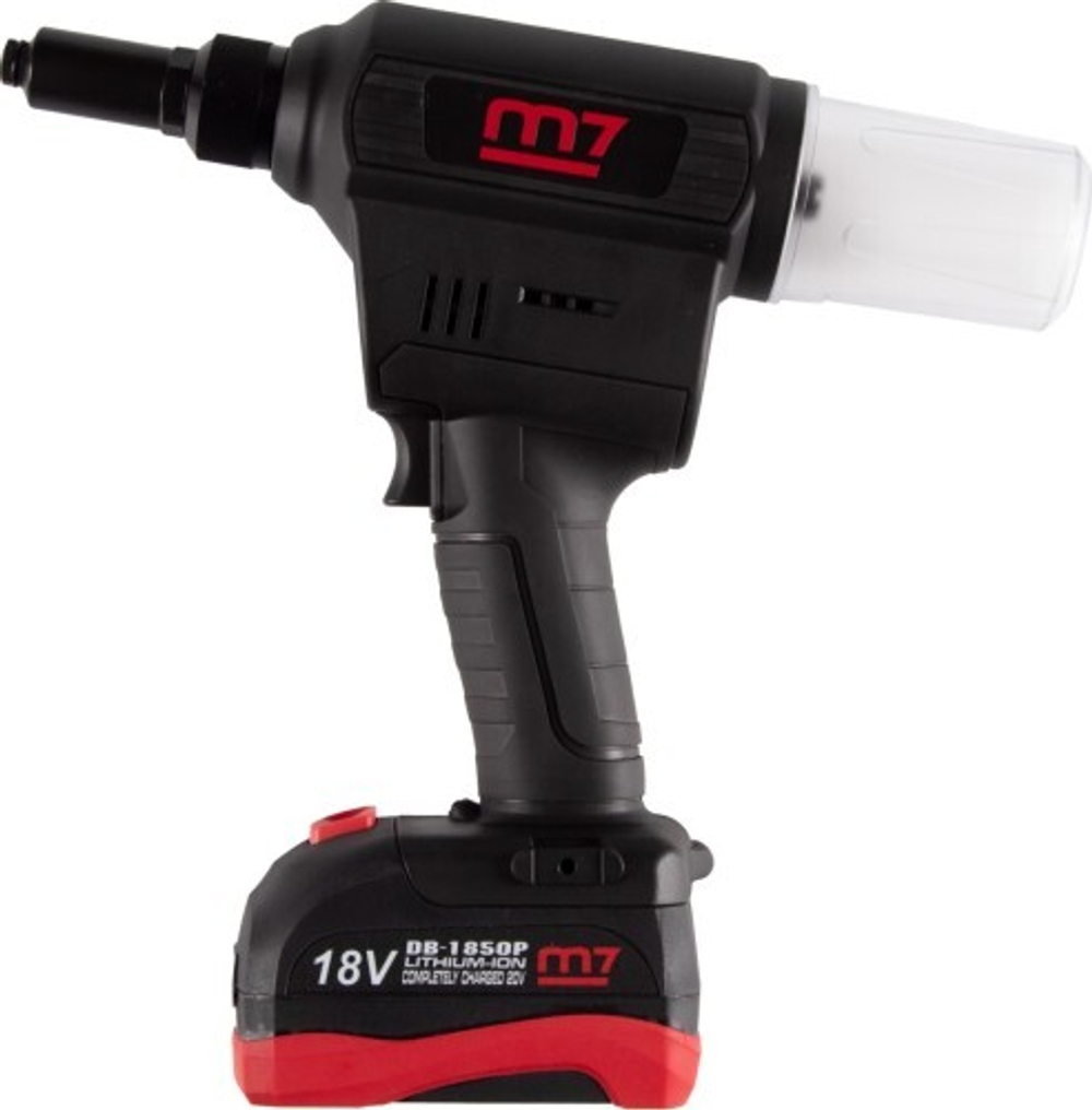 Клепальник MIGHTY SEVEN DR-102A1 аккумуляторный 2,4-6,4 мм, 18 В, 3 пр, кейс