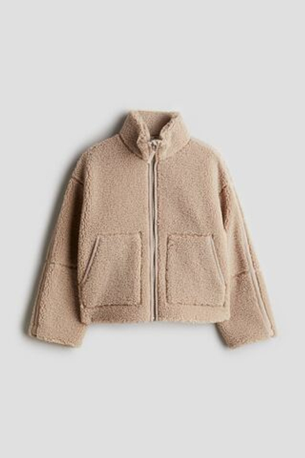H&M Плюшевая куртка, светло-бежевый