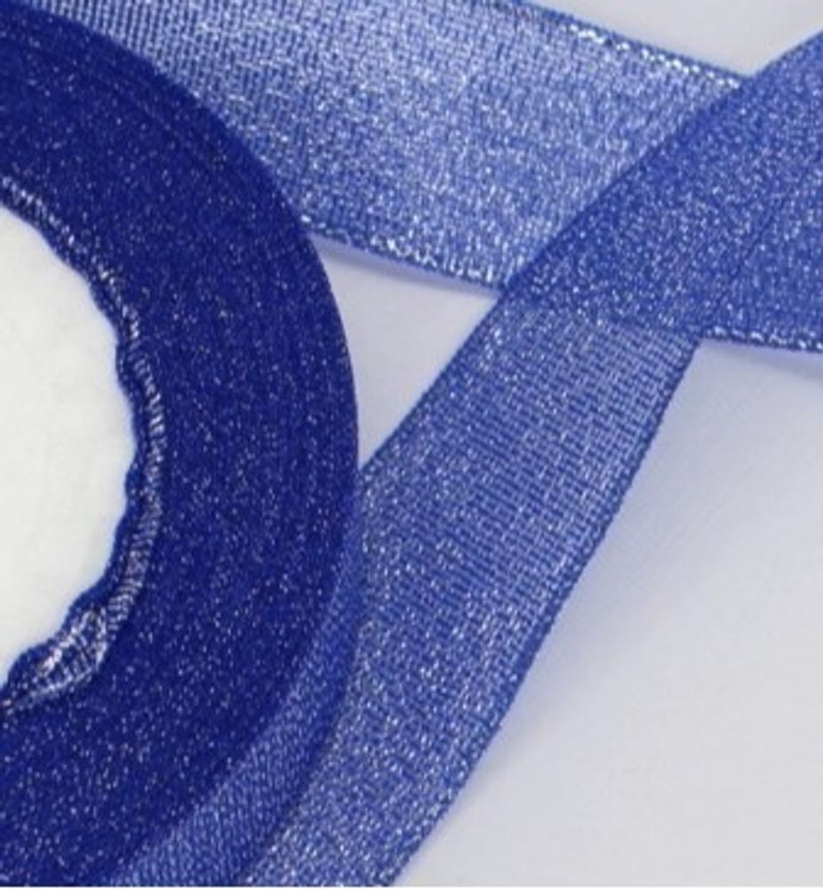 Лента парча, ш. 2,5 см, электрик