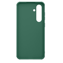 Усиленный двухкомпонентный чехол зеленого цвета (Dark Green) от Nillkin для Samsung Galaxy S24 FE, серия Super Frosted Shield Pro