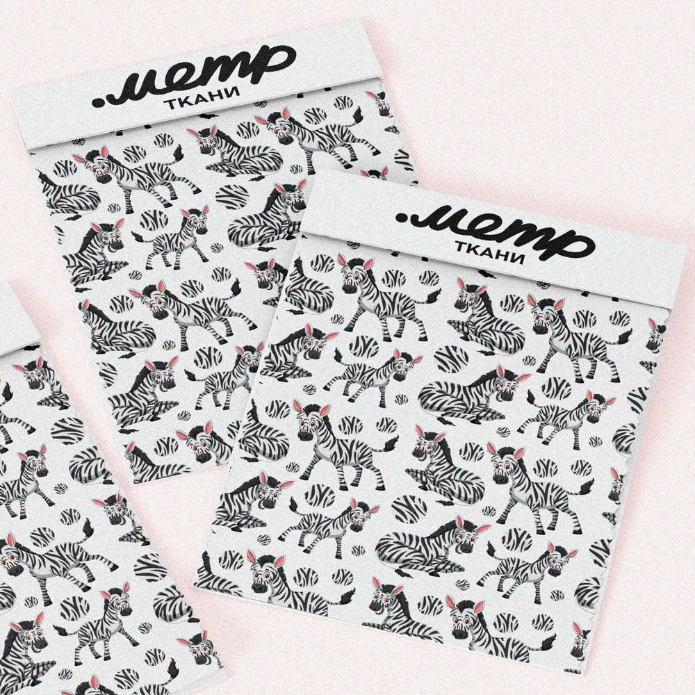 Ткань блэкаут веселые зебры
