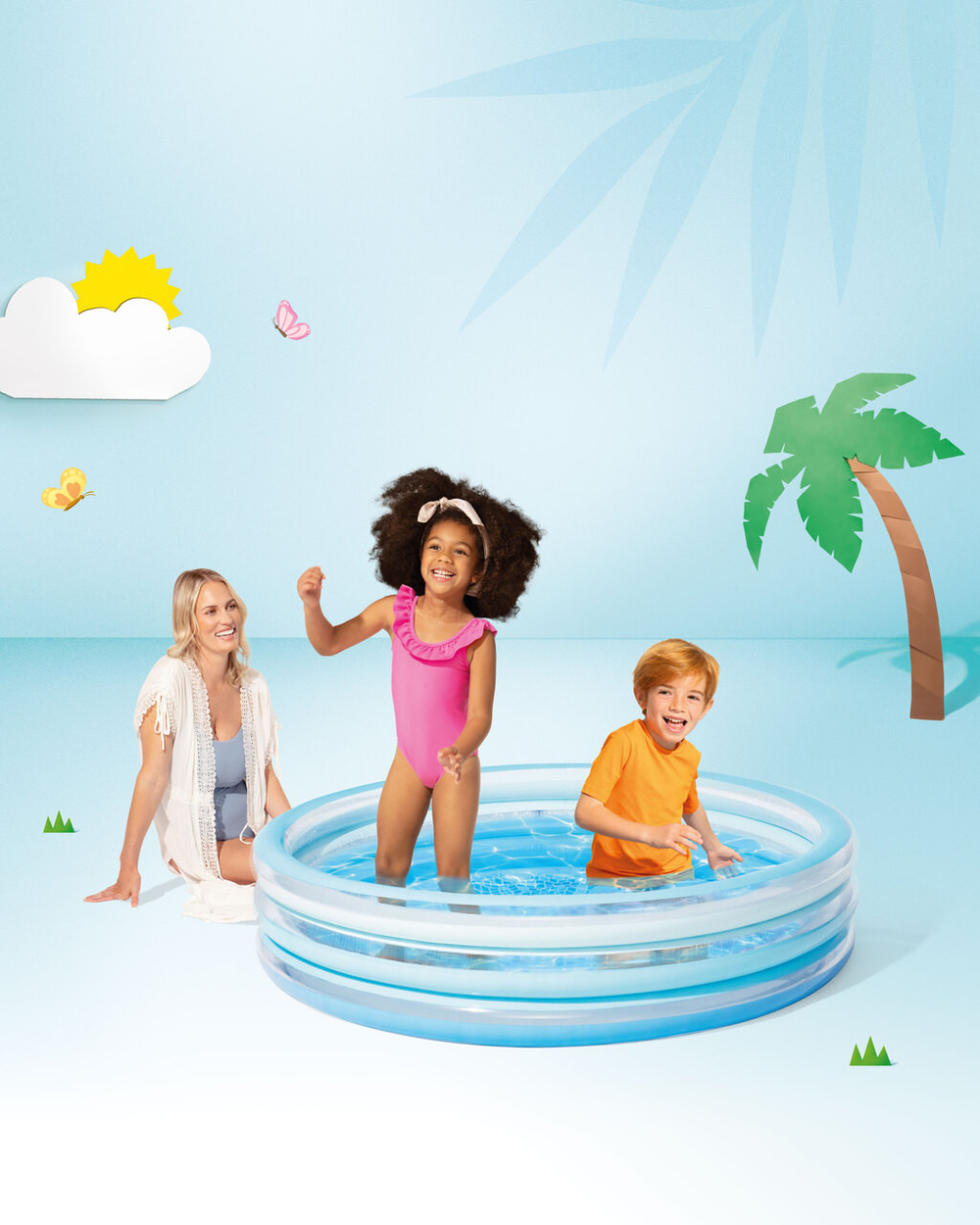 Детский надувной бассейн 147х33см "Blue Bliss", 330л, от 2 лет Intex 58467